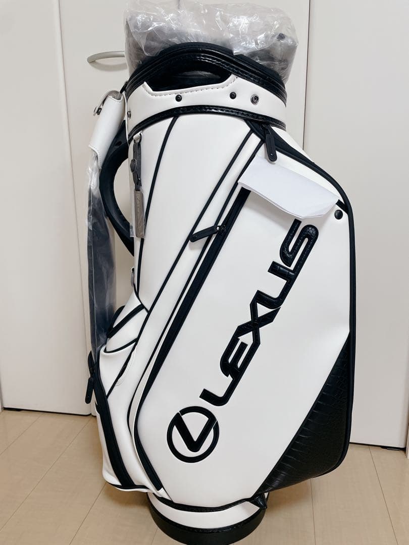 【peace】LEXUS（レクサス）キャディバッグ ホワイト×ブラック