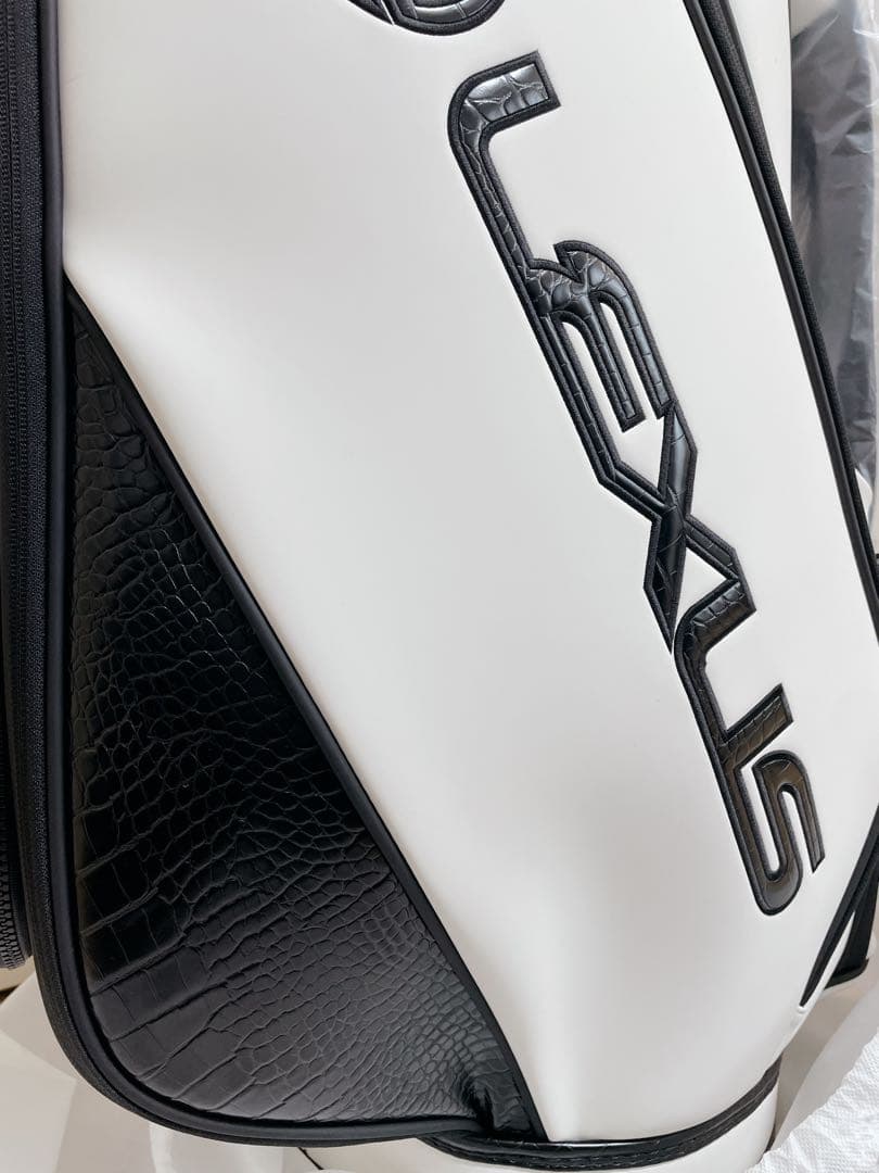 【peace】LEXUS（レクサス）キャディバッグ ホワイト×ブラック