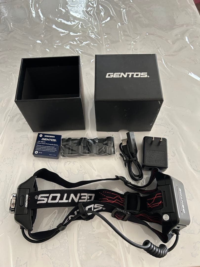 GENTOSジェントス防水機能 LED ヘッドライト 充電式GH-001RG