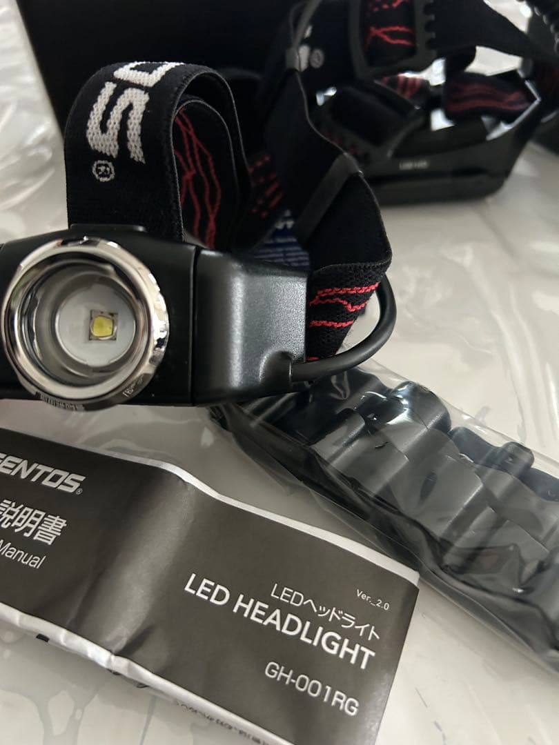 GENTOSジェントス防水機能 LED ヘッドライト 充電式GH-001RG