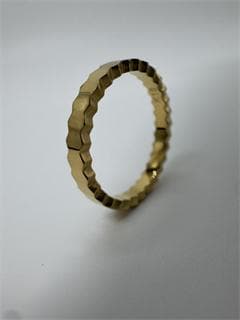 K18ゴールド 波形エッジリング1.26g 9号