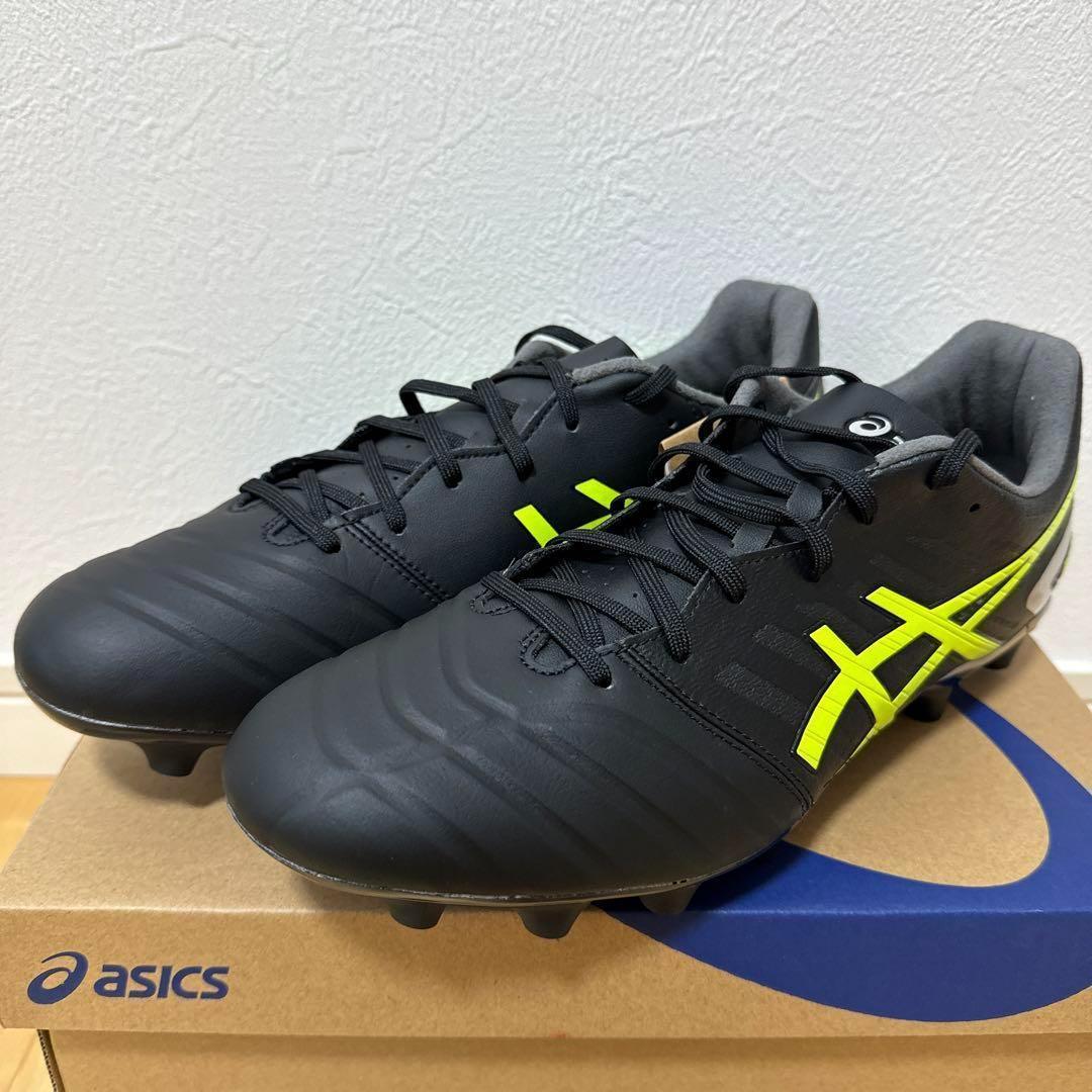新品　asics DS LIGHT サッカー　スパイク　黒　黄色　27.5cm