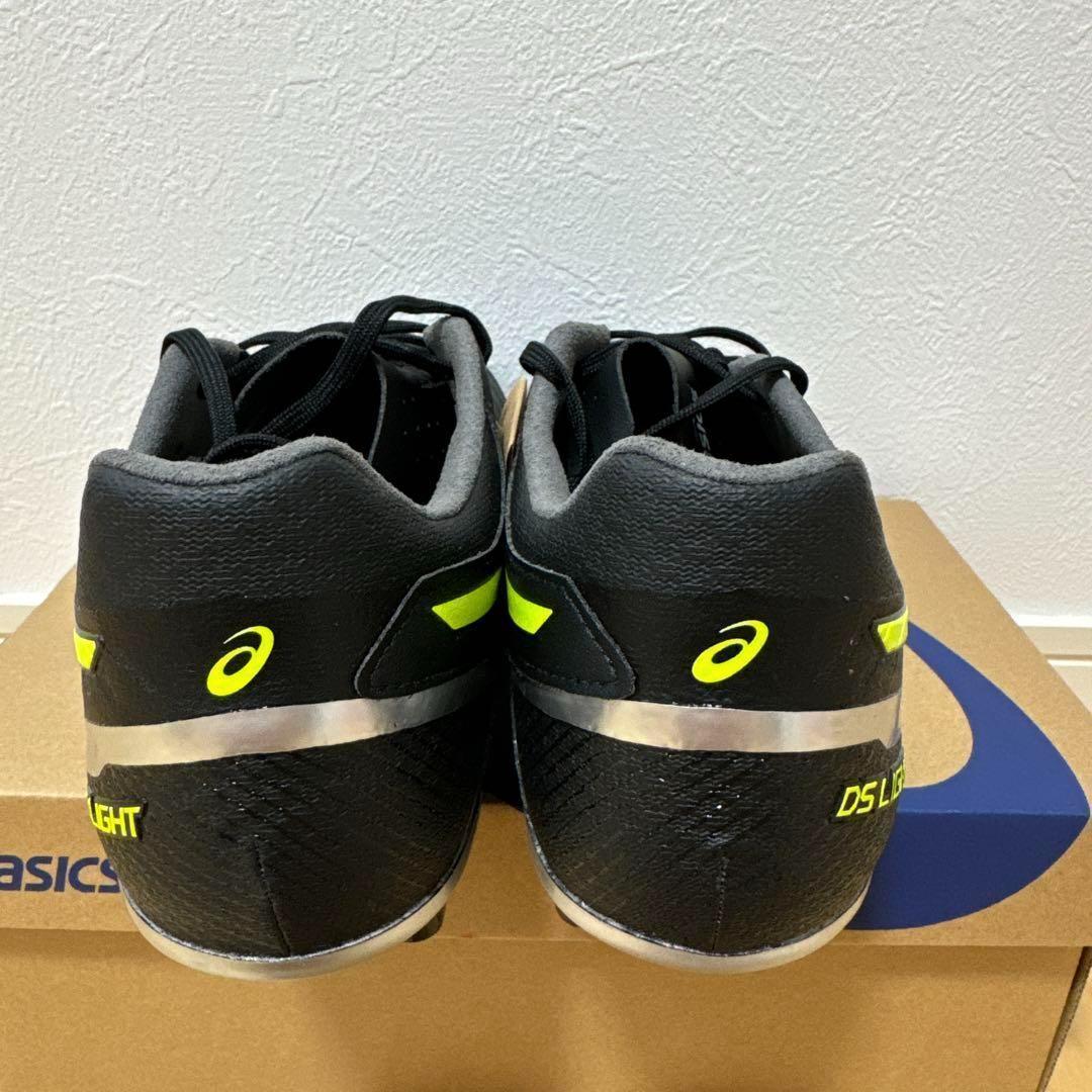 新品　asics DS LIGHT サッカー　スパイク　黒　黄色　27.5cm