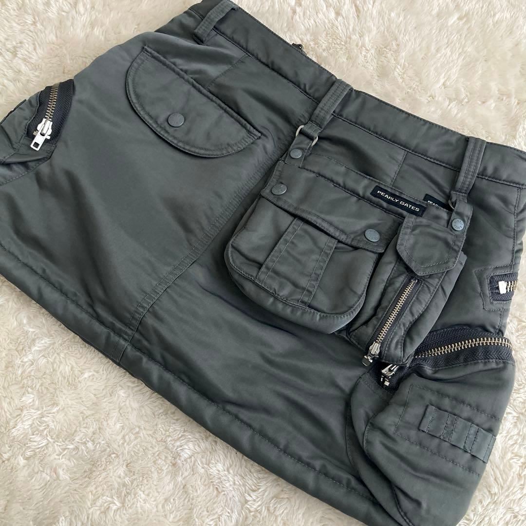 美品！PEARLY GATES ミニスカート 防風防寒　秋冬　中綿