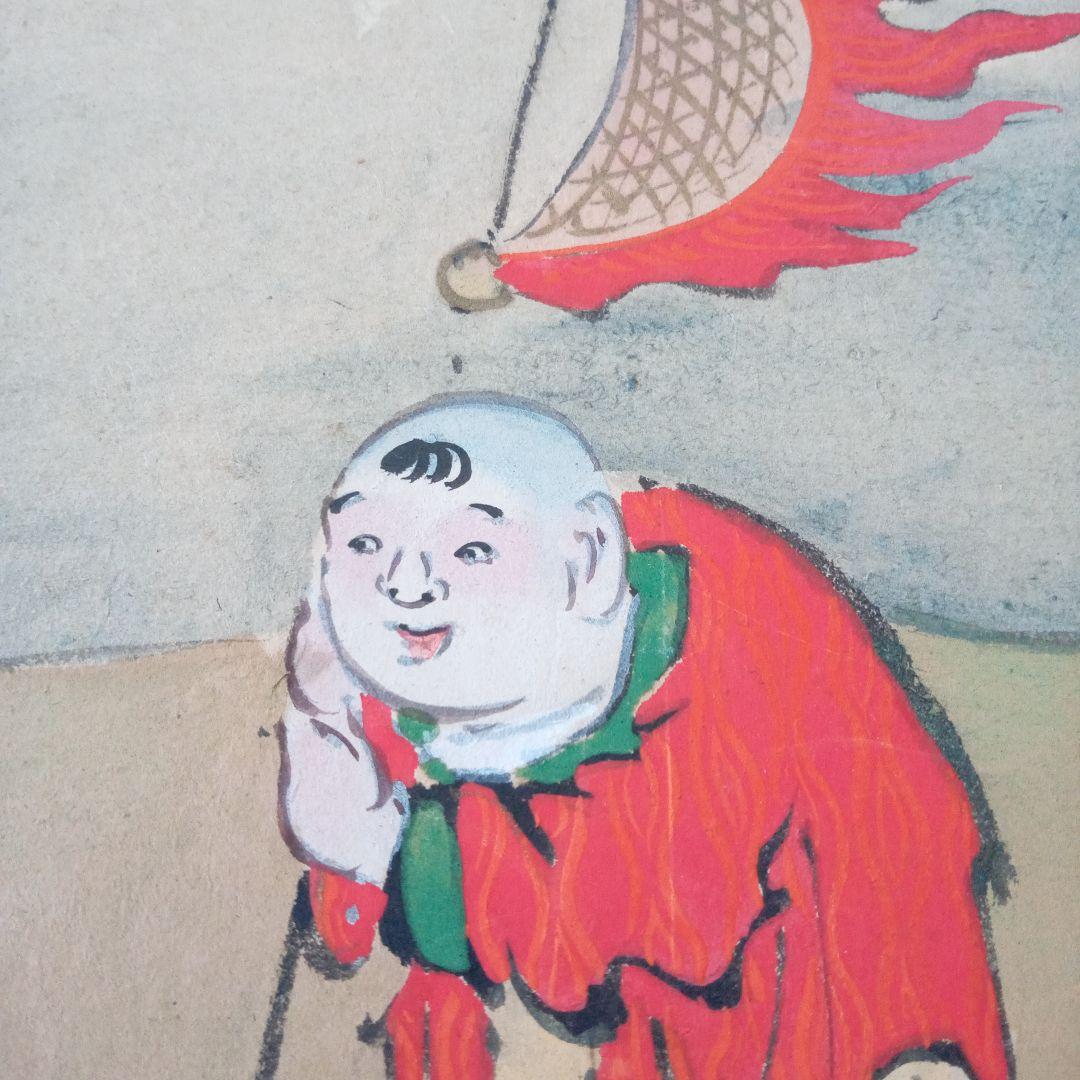 骨董　屏風　唐子　唐子遊図　雛祭り　お雛様　桃の節句　古玩　古美術　肉筆