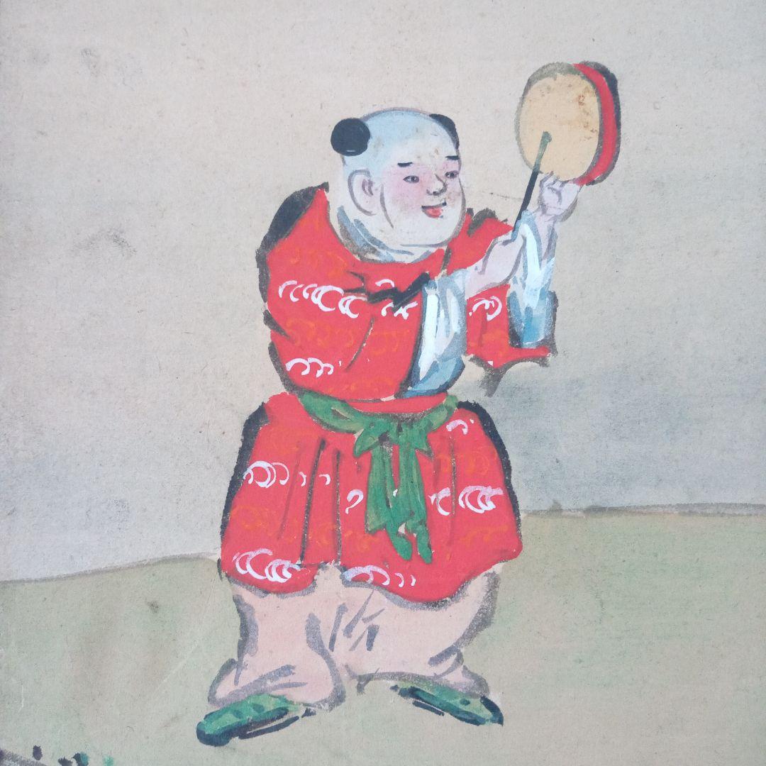 骨董　屏風　唐子　唐子遊図　雛祭り　お雛様　桃の節句　古玩　古美術　肉筆