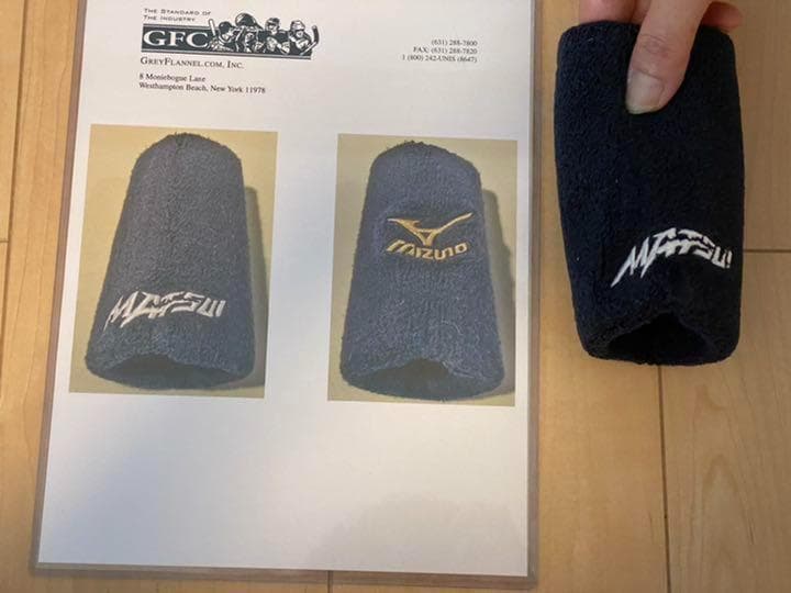 松井秀喜 実使用 リストバンド