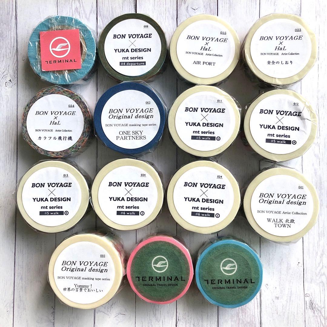 旅する雑貨店CAFE BON VOYAGEオリジナルマスキングテープ15巻セット