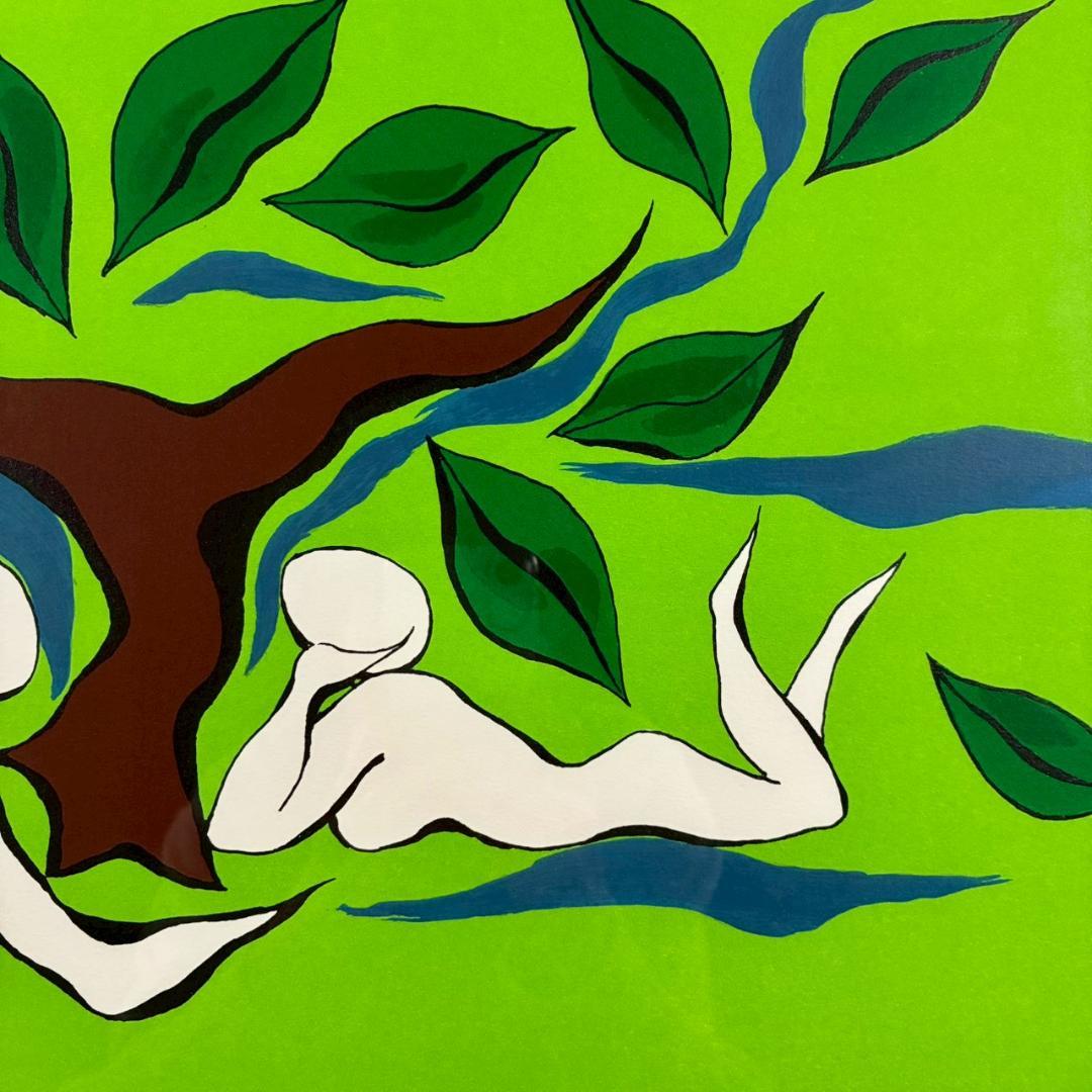 美品 岡本太郎「憩い」リトグラフ あずま工芸 証明シール有 豪華額装 太陽の塔