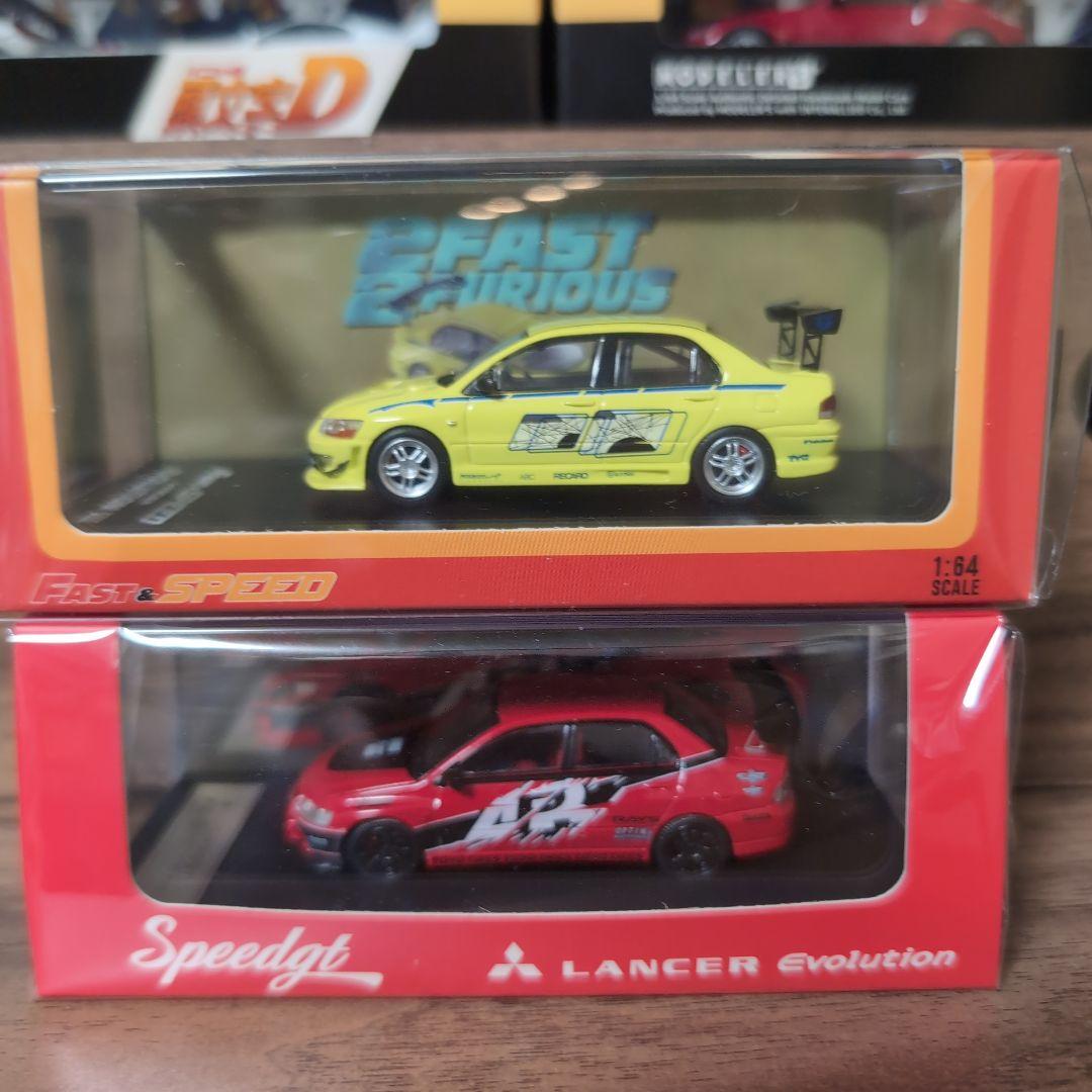 三菱 ランサーエボリューション イエロー レッド ミニカー