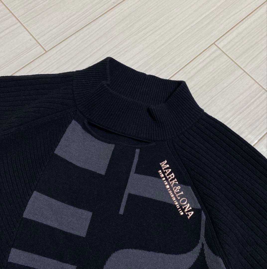 マークアンドロナ CODE ワンピース　モックネックニット　ゴルフウェア