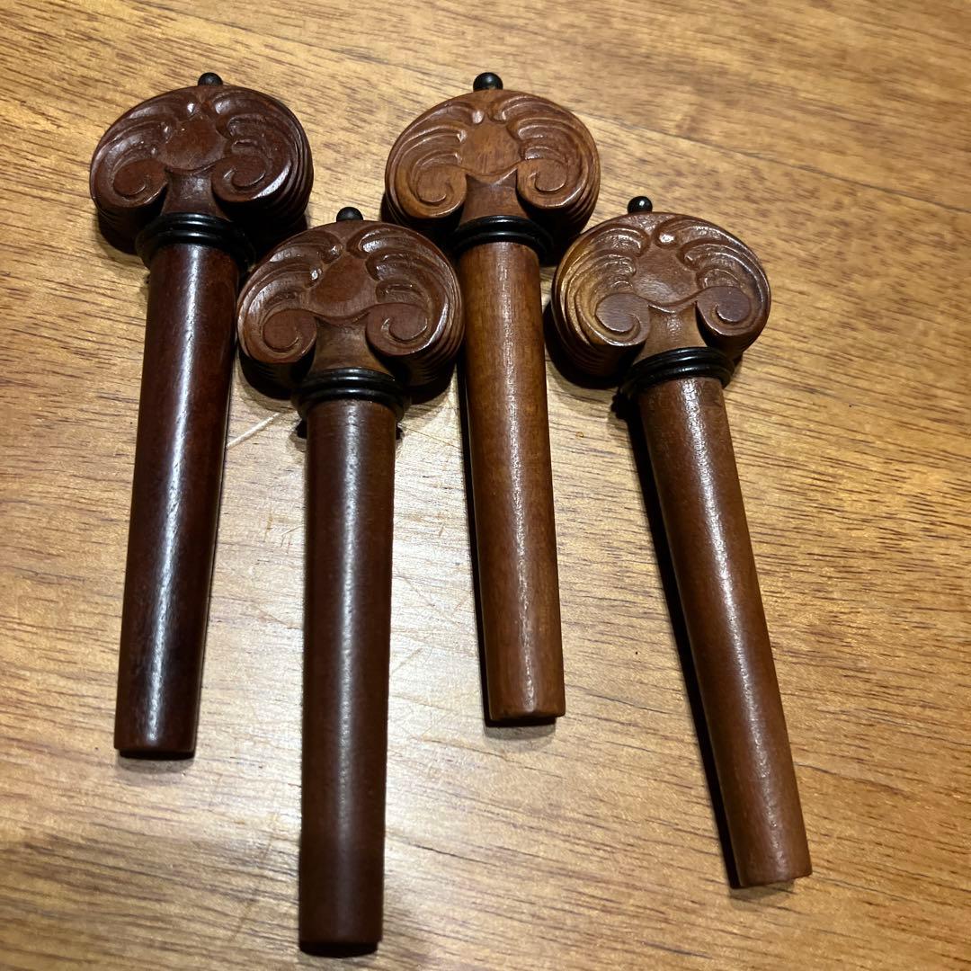 ドイツ製手工品糸巻き4本　バイオリン用未使用