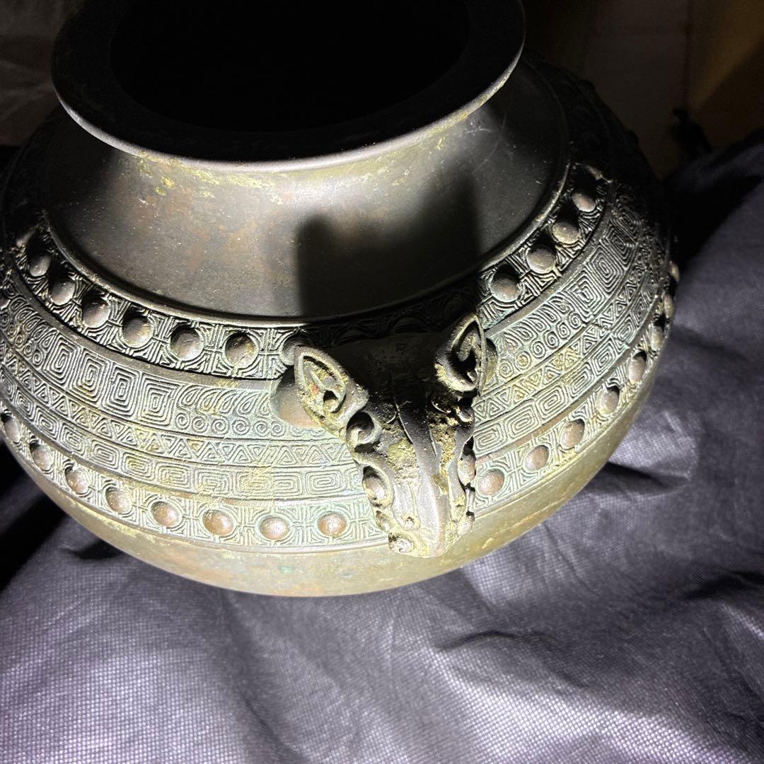 朝鮮美術、茶道具、古美術、時代物、青銅製、レトロ　ヴィンテージ、中国美術銅器美術