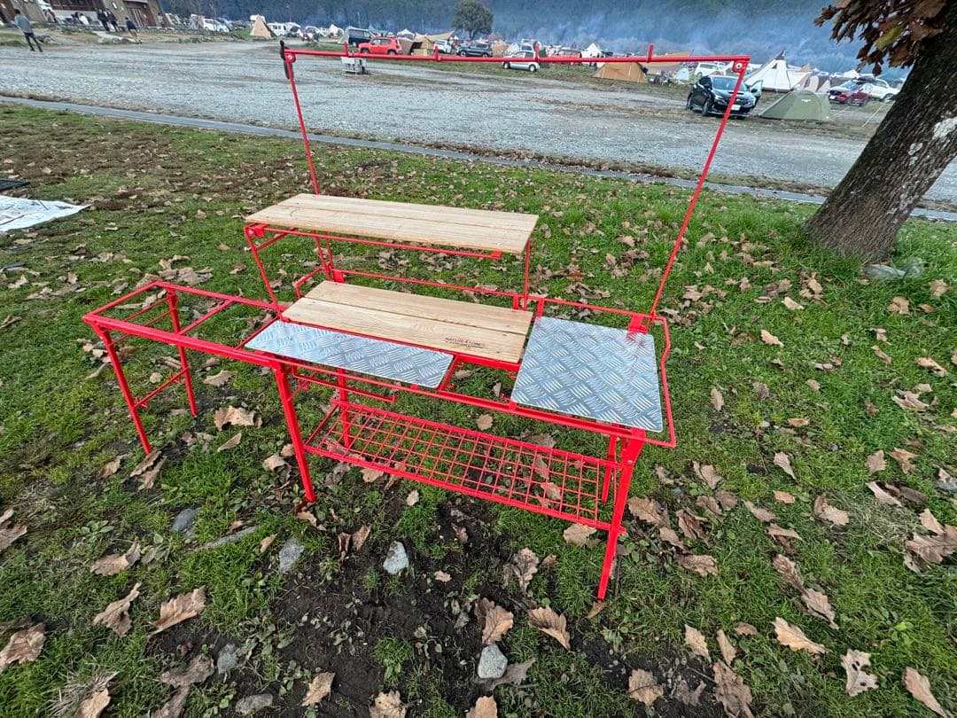 キッチンカウンターテーブルセット＋ツーバーナースタンド　ネイチャートーンズ