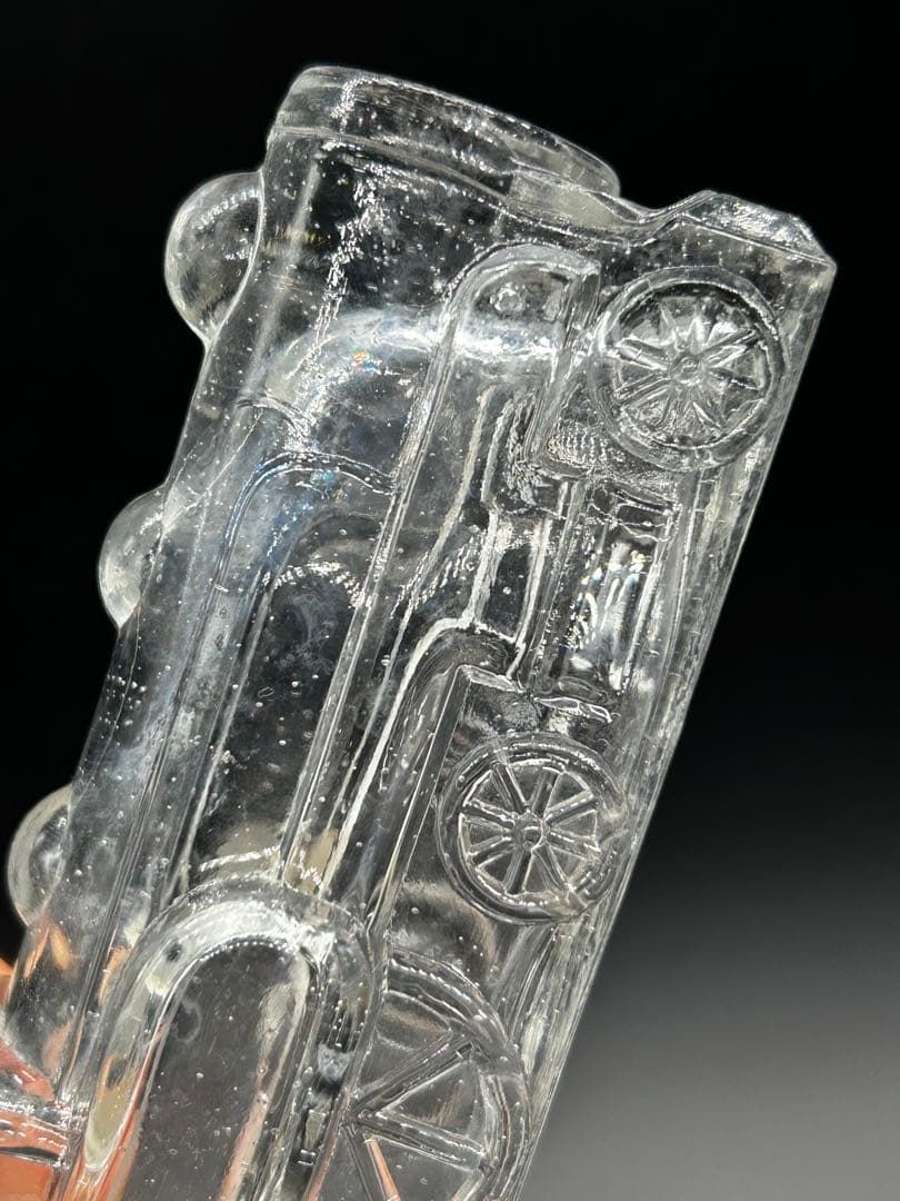 汽車型　金平糖瓶　レトロ瓶　ガラス