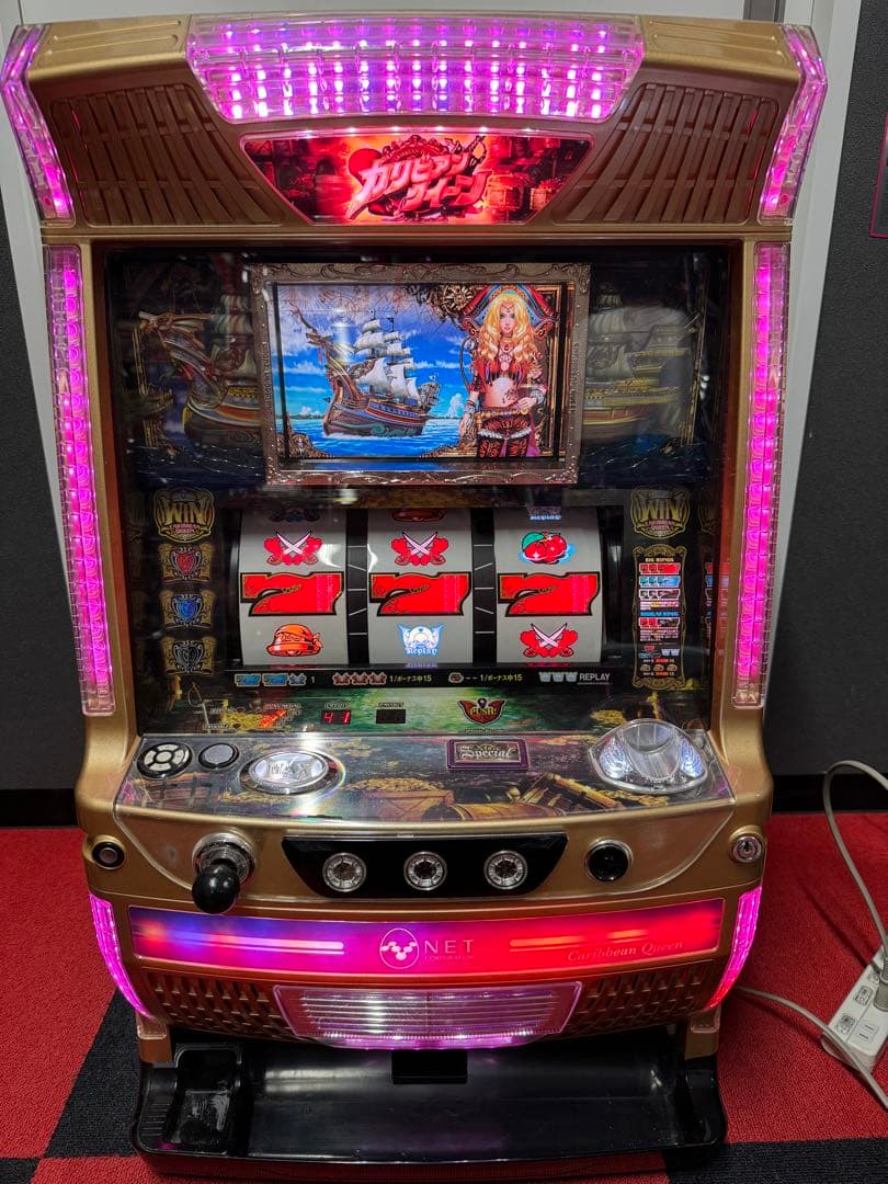 パチスロ 実機 希少レア！ カリビアンクイーン 不要機付