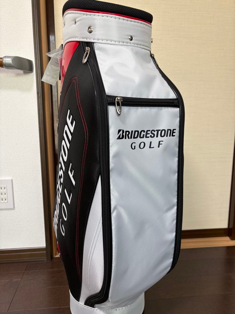 ブリジストン キャディバッグ 9.0 黒×白×赤