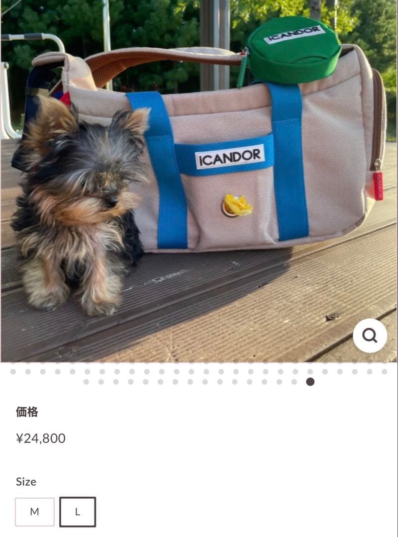 NICOiCANDOR PEEK-A-BOO BAG L クッション付