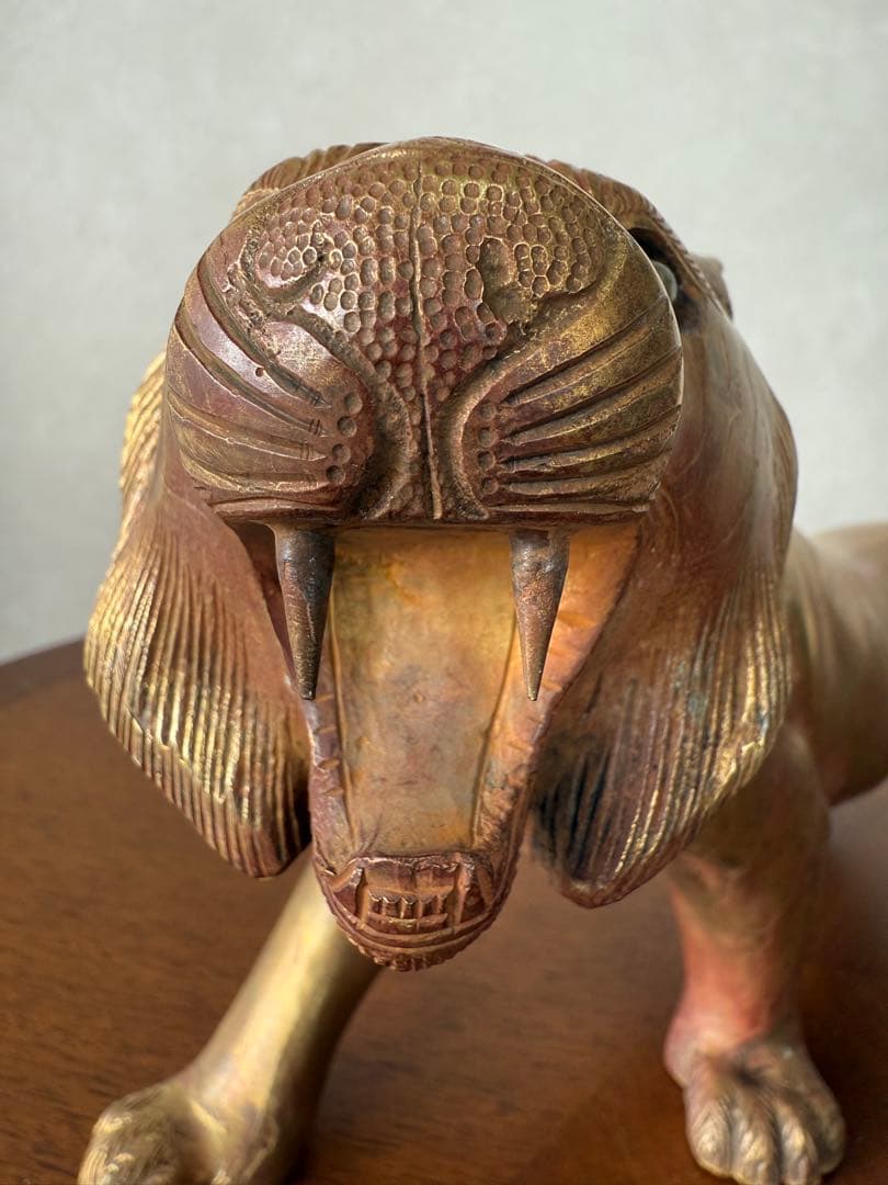 真鍮　ブラス 　オブジェ　虎　タイガー　金　ゴールド　金属　大型