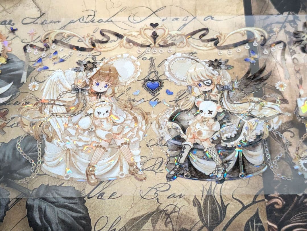 J1745▶鎏金机械城-黑百合(贝壳光)studiovi切売海外人物マステ女の子