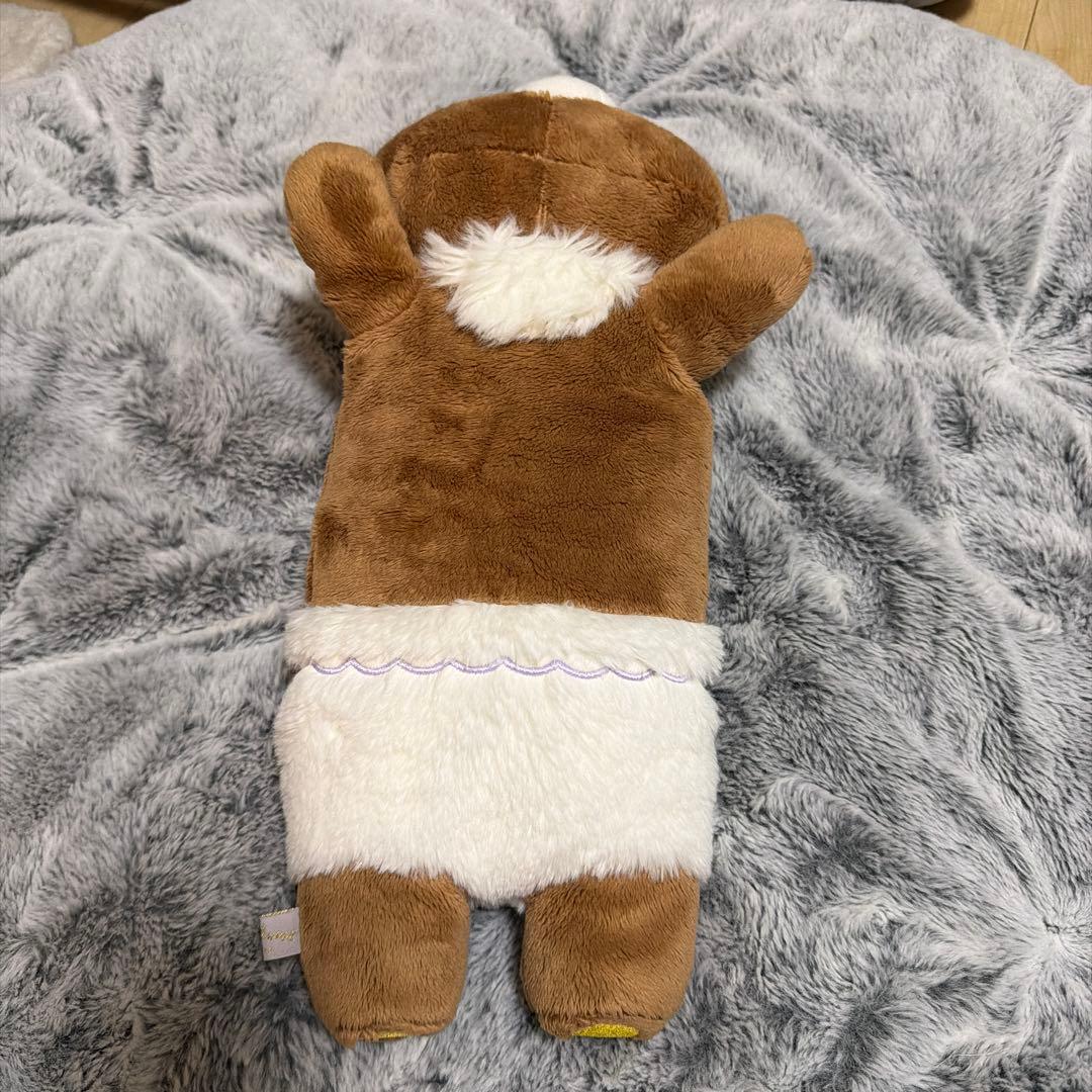 【チャイロイコグマ2点】くたくた抱きぐるみお花畑の小さな子うさぎ・3連ぬいぐるみ