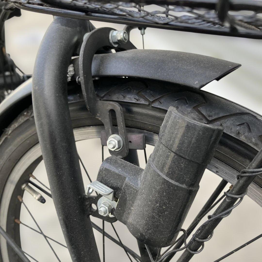 HOPPER 折りたたみ自転車 ブラック　20インチ　外装6段　ヘッドライト付き