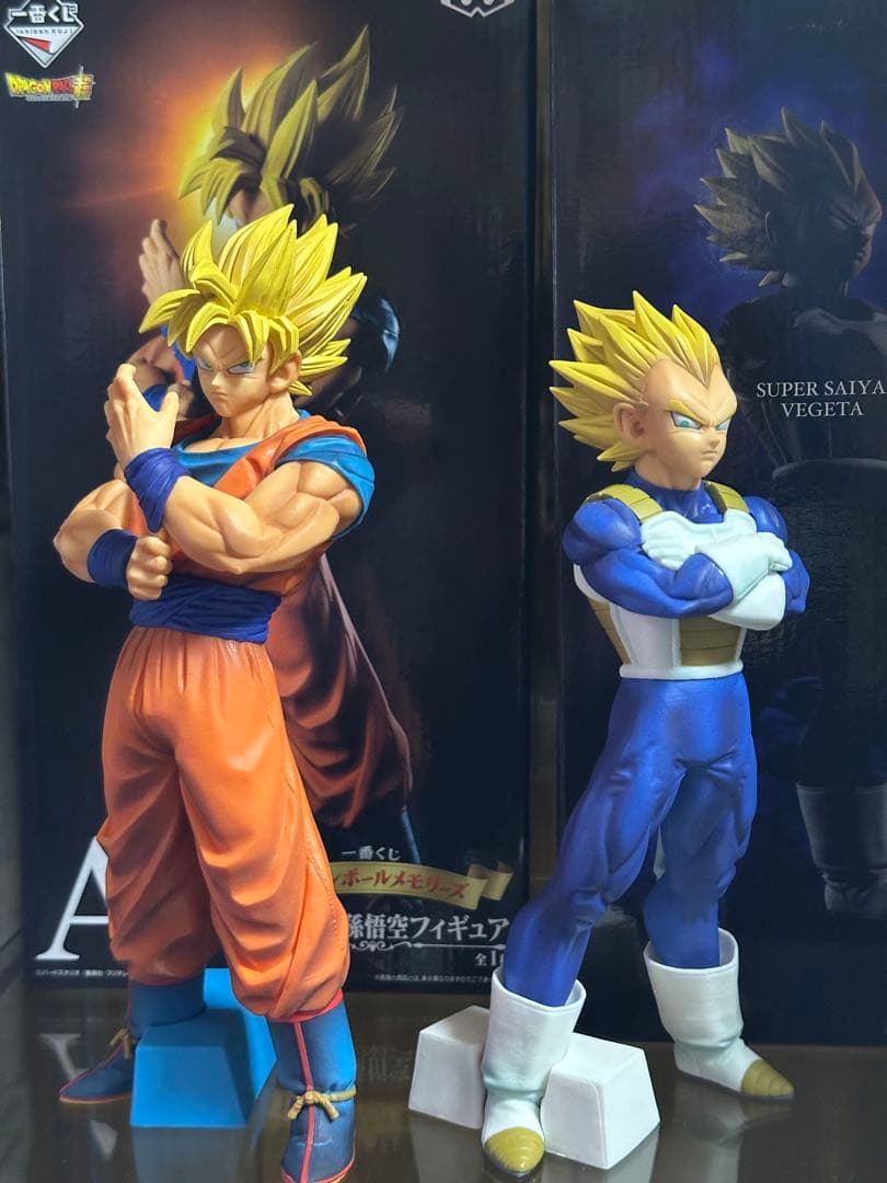 ドラゴンボール 1番くじ メモリーズ Ａ賞 孫悟空、Ｂ賞 ベジータ フィギュア