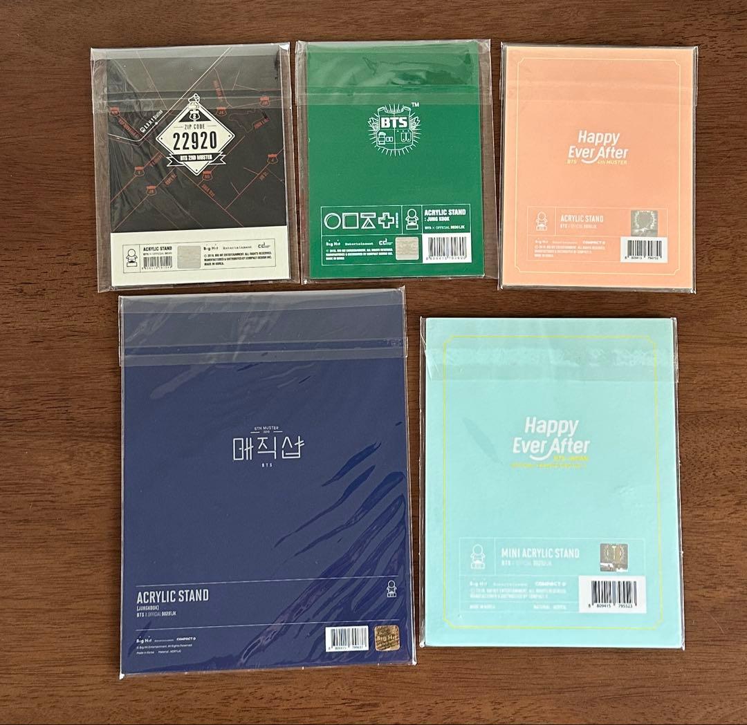 BTS ジョングク　公式　アクリルスタンド　5点