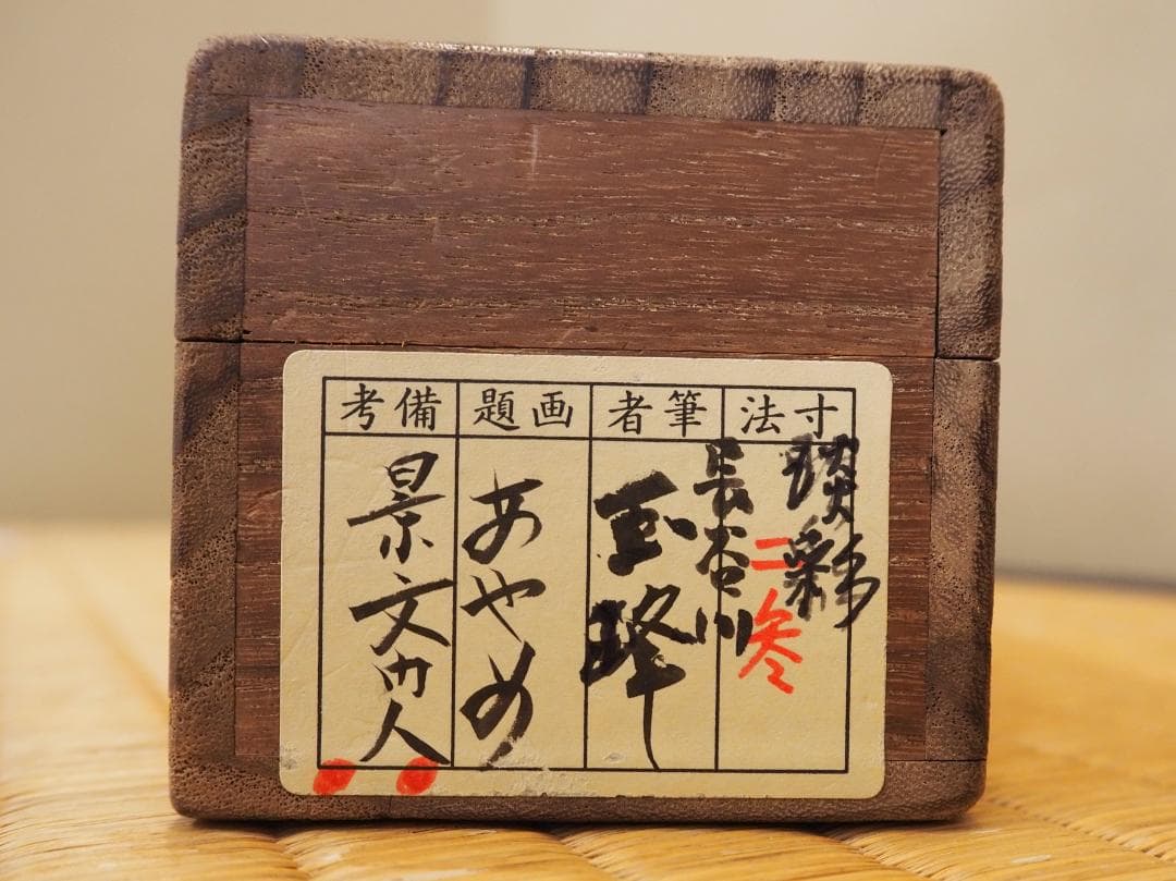 長谷川玉峰自筆『あやめに蛍之図』掛軸