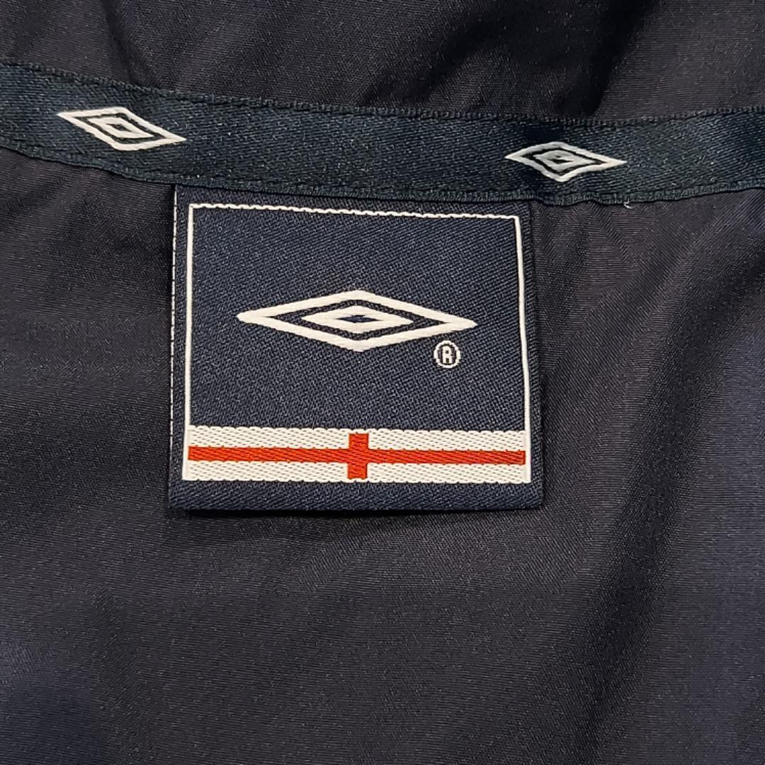 アンブロ イングランド代表 ナイロンジャケット サッカー 紺 青 00s XL