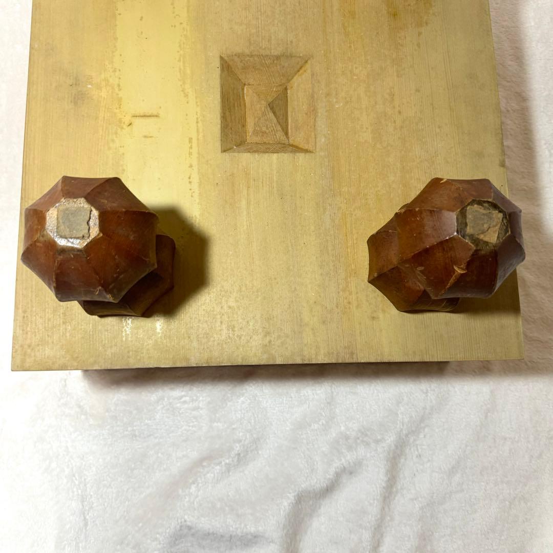 〚ケース付〛✦碁盤 足付盤 ヘソ付 柾目 天地柾 盤厚約6寸✦