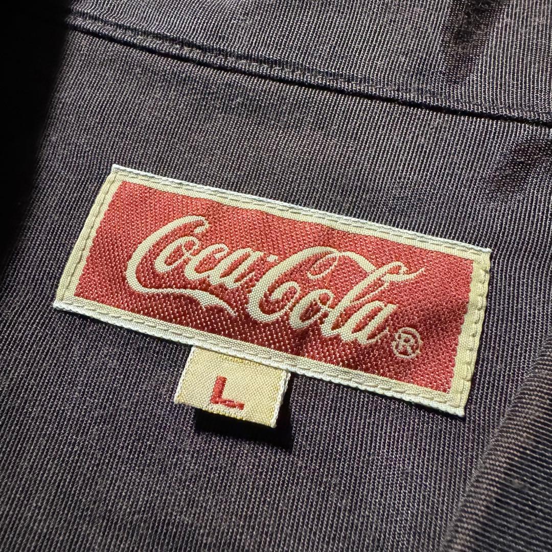 希少 90s Coca Cola コカコーラ ボウリングシャツ 開襟 刺繍