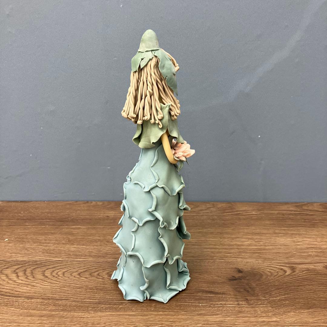 E-壁 昭和レトロ クレイアート 妖精のフィギュア 置物 ハンドメイド