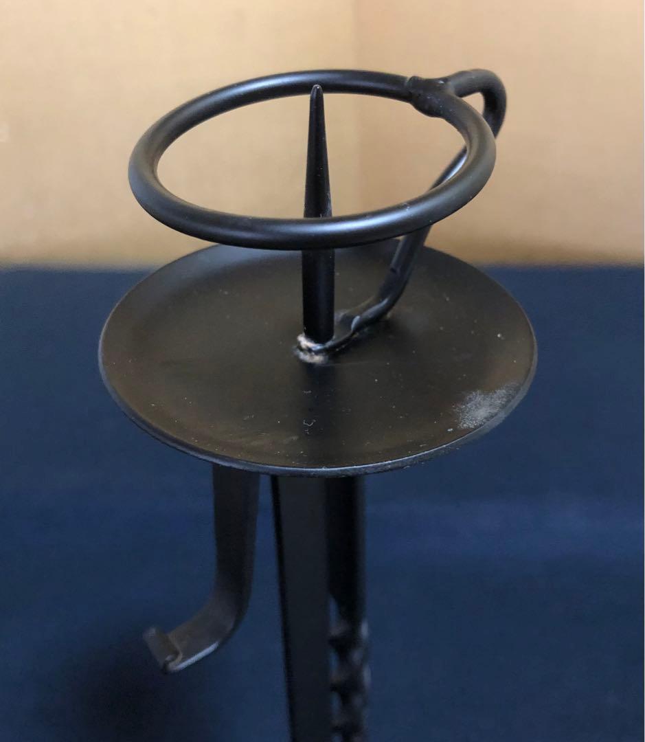 《R》茶道具 夜咄 膳燭一対 燭立 燭台 元箱　260120き5