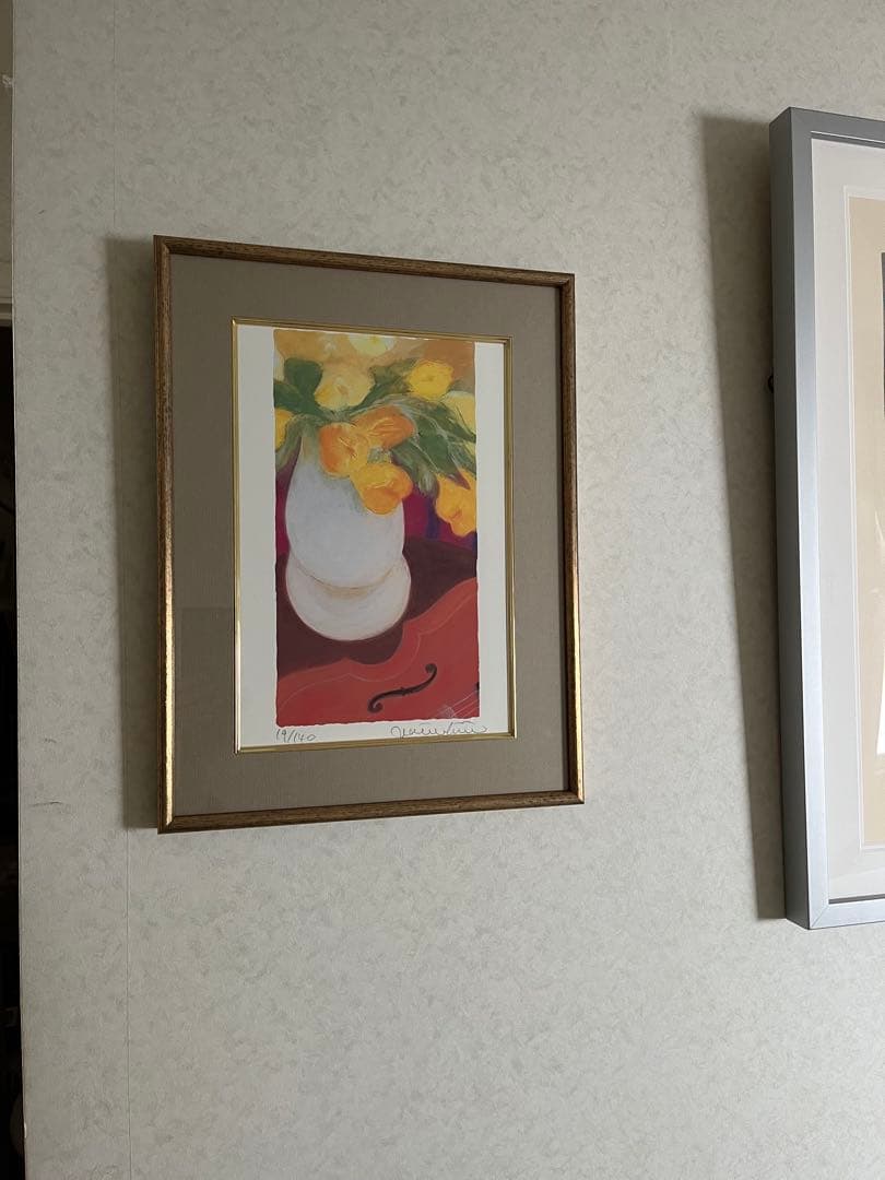 限定版画　額入り　エディション番号、証明書.直筆サイン19/140 ジニー・キム