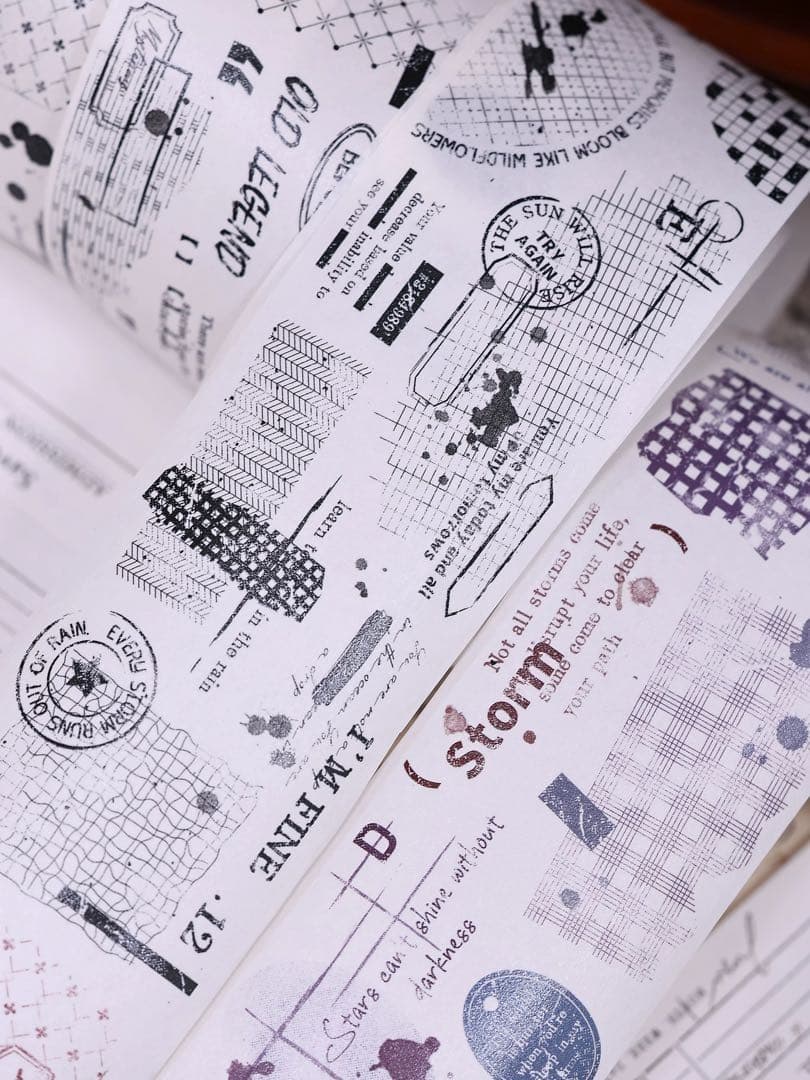 小白家文創《时光叙事》海外マスキングテープ　マステ 【2507】