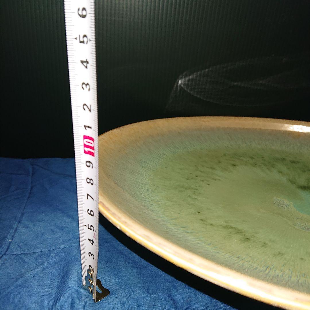 時代物、加藤五山、釣窯釉飾り皿貴重品