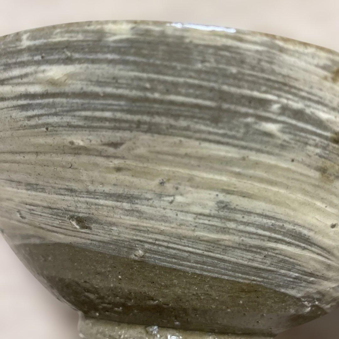 李朝前中期　刷毛目平茶碗