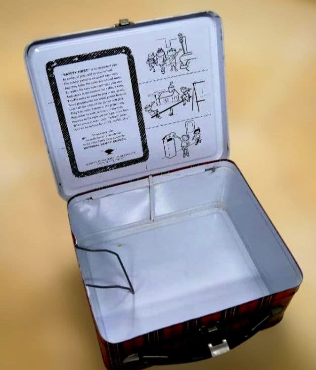 昭和レトロ　Aladdin アラジン　チェック柄　ランチボックス　水筒　セット