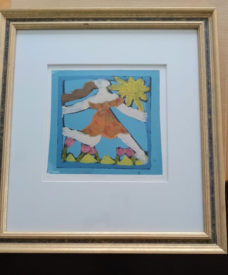 額付き版画　「幸福」