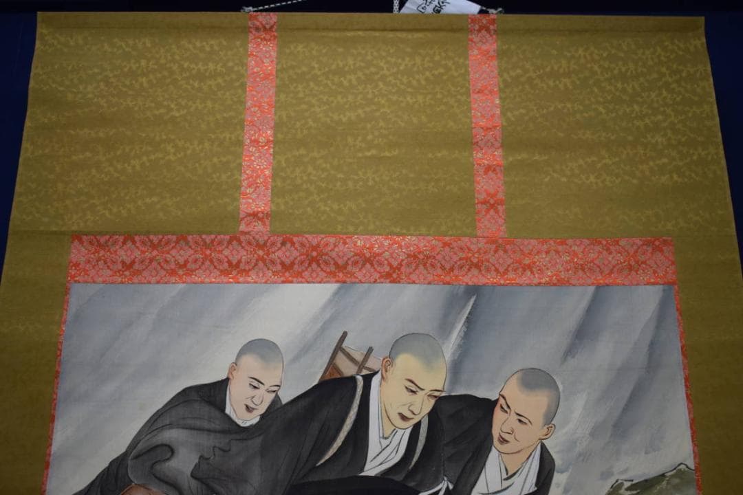 真作/観風/親鸞聖人/荒れ地の山/人物/山水/大幅/布袋屋掛軸HK-66