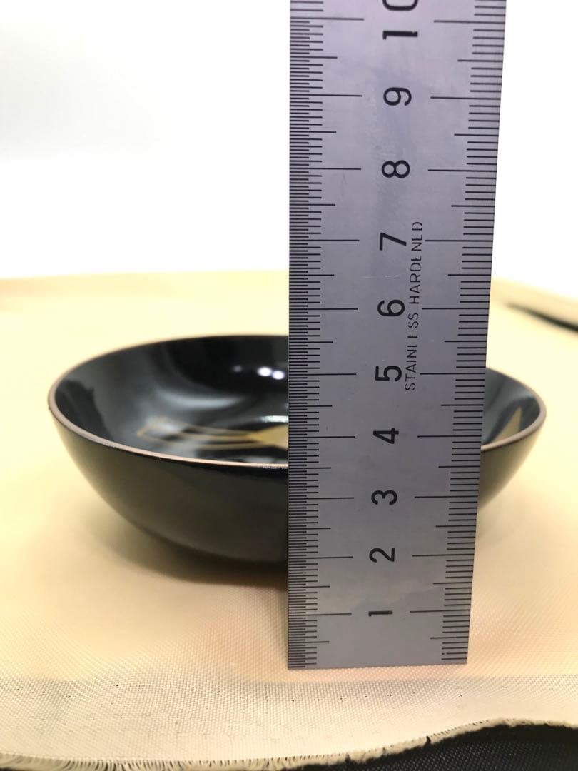 古い小皿揃え　小鉢　蒔絵 木製黒塗 漆塗 おせち　扇子絵　レトロ　木皿　骨董