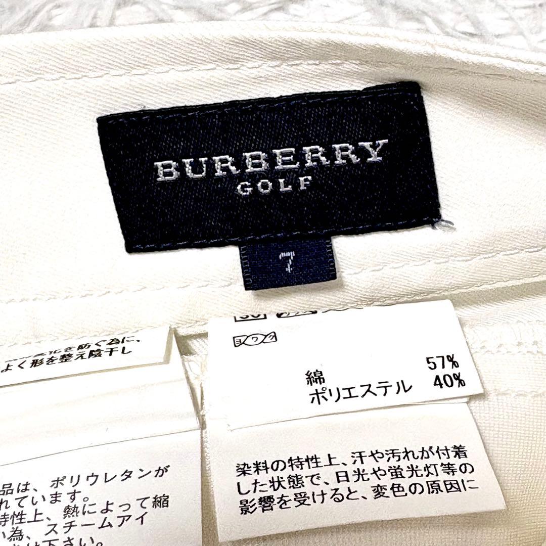 【極美品】バーバリーゴルフ　ハーフパンツ　短パン　ノバチェック　ホースロゴ　白