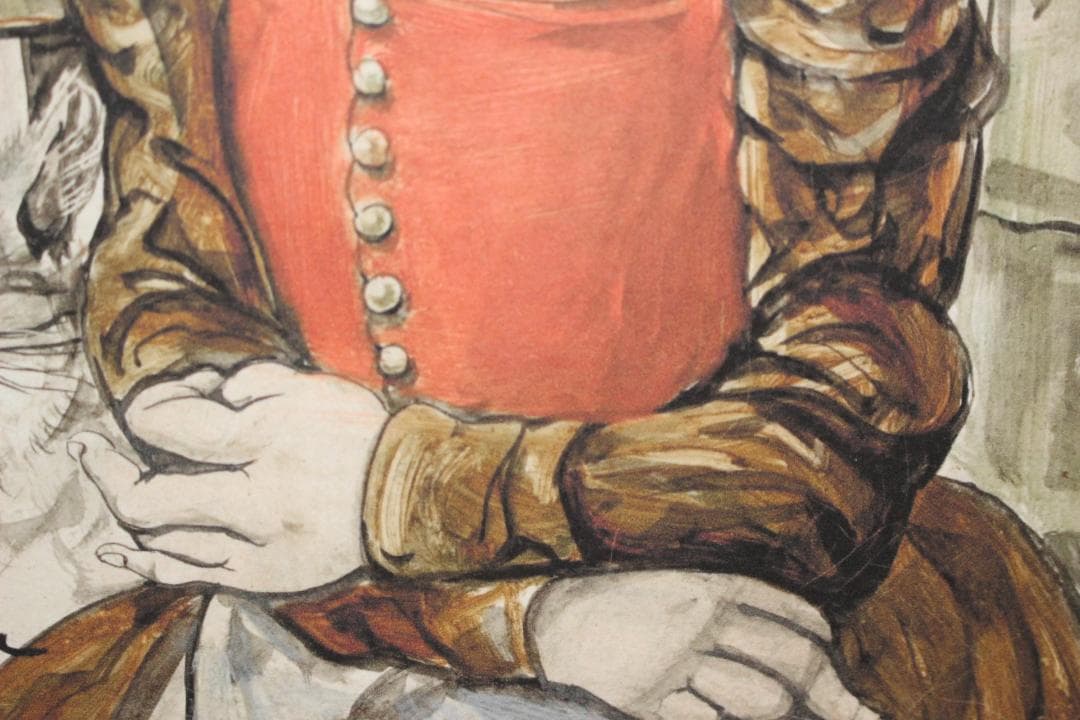 藤田嗣治 エスタンプリトグラフ「少女」 74/250