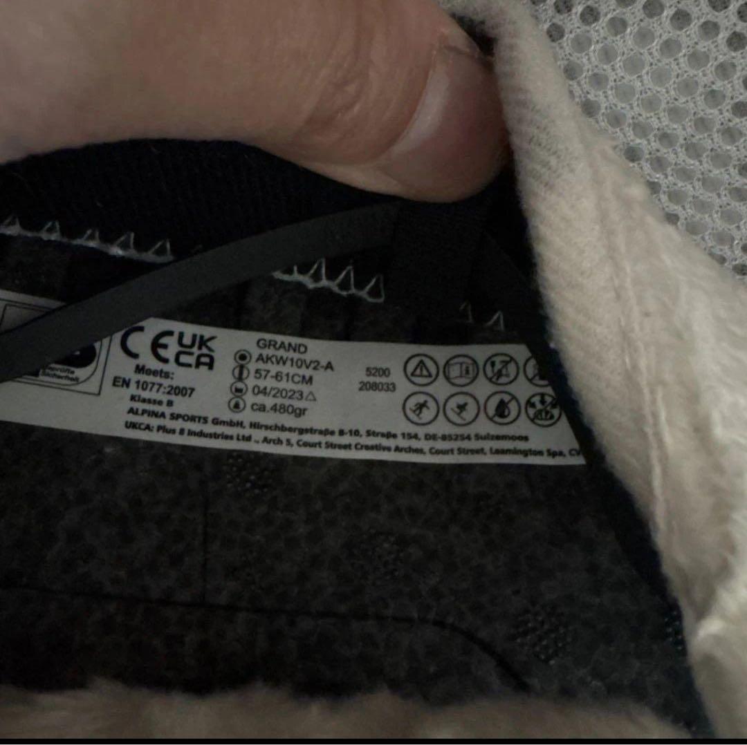 くみこさま専用ALPINA GRAND 白色　ヘルメット 57-61cm スキー