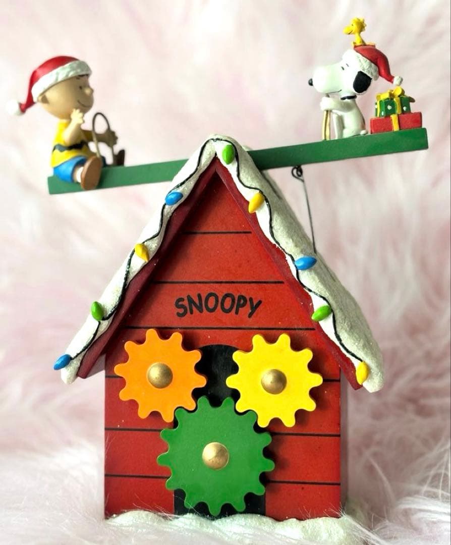 【希少】ピーナッツ スヌーピー クリスマス オルゴール 置物　チャーリーブラウン