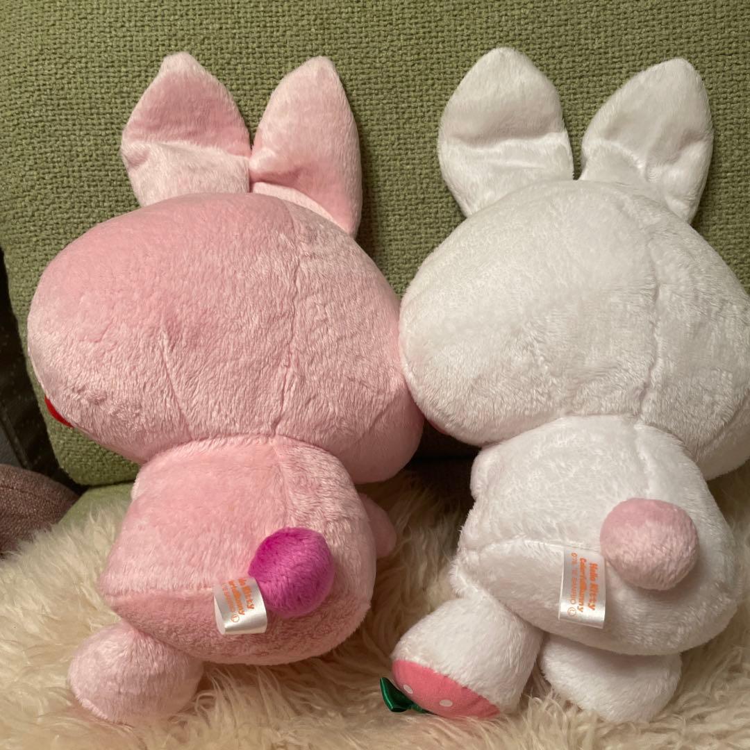 ハローキティ　カラフルバニー　ぬいぐるみ　苺　サンリオ　平成レトロ