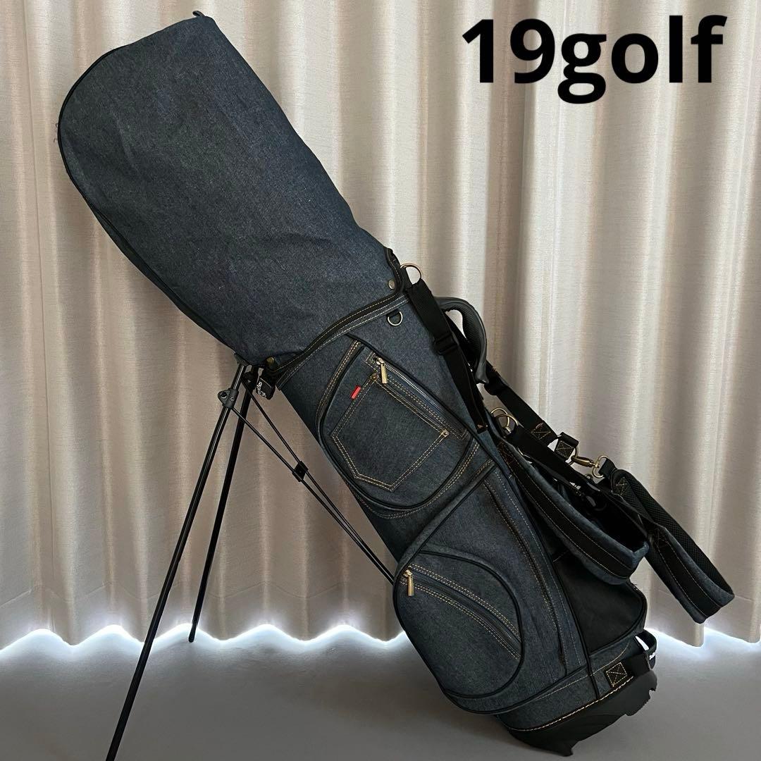 19golf ジュークゴルフ　キャディバッグ デニム　自立　スタンド