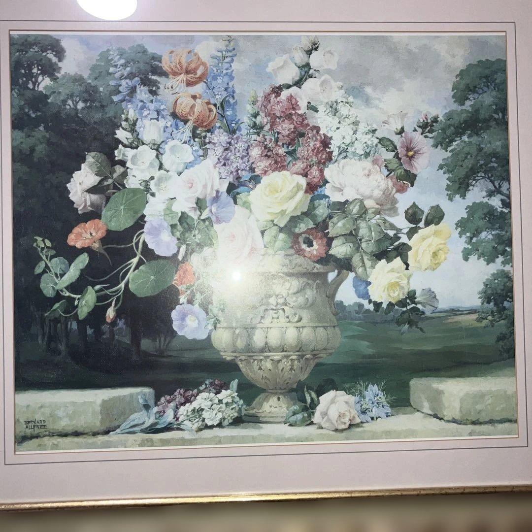 英国Bernard Allfree 花盛　絵画