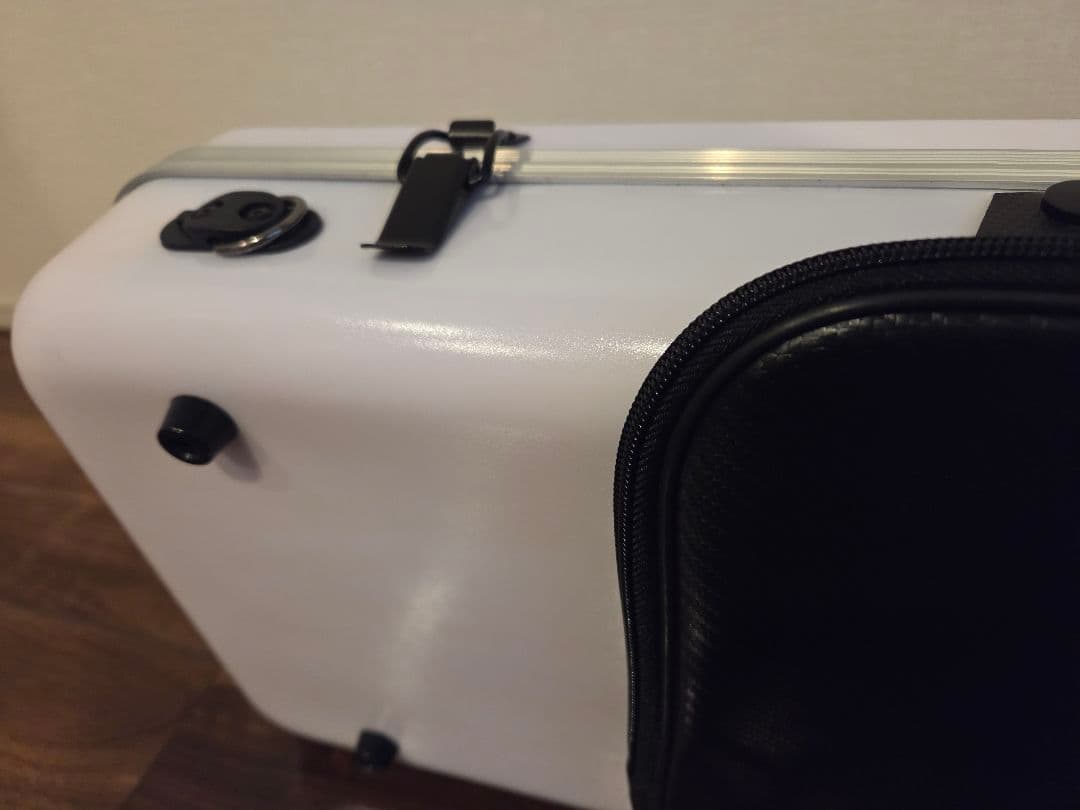 バイオリンケース　ポリカーボネート　ホワイトビスケット　スクエア型　オブロング